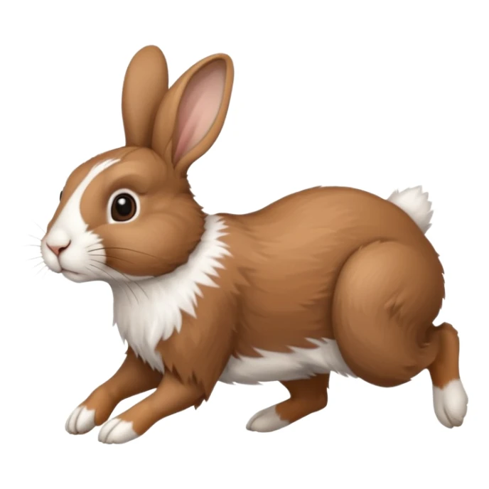 High resolution of a running farm rabbit sticker
