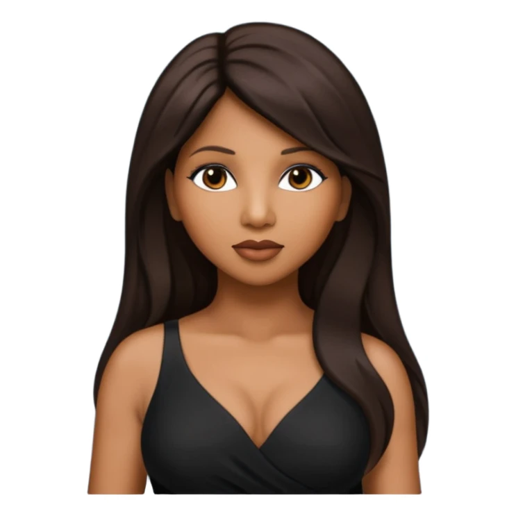 Toni Braxton with dark brown long hair  sticker