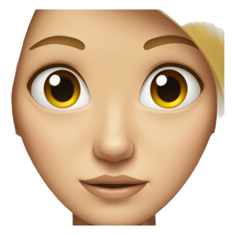 Blonde girl with huge forehead  sticker
