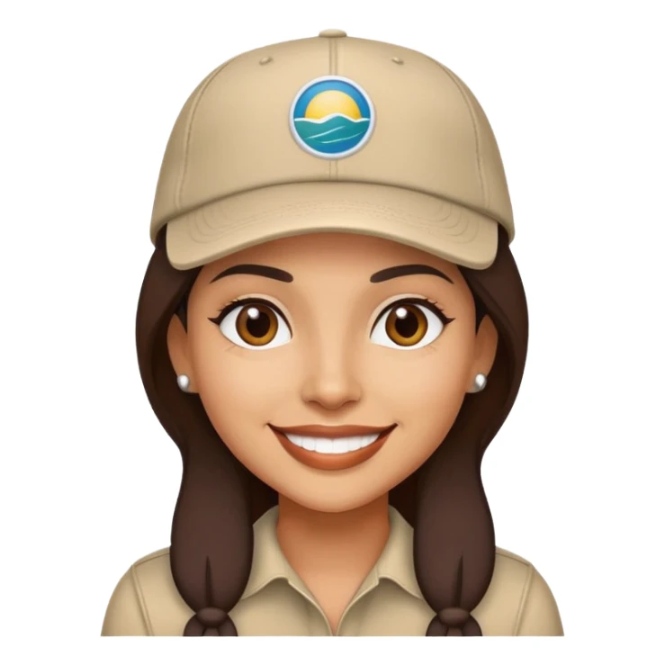 stylish latin-american woman wearing a cap and smiling sticker