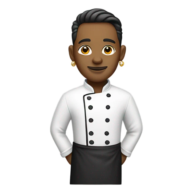 male chef with stylish earrings sticker