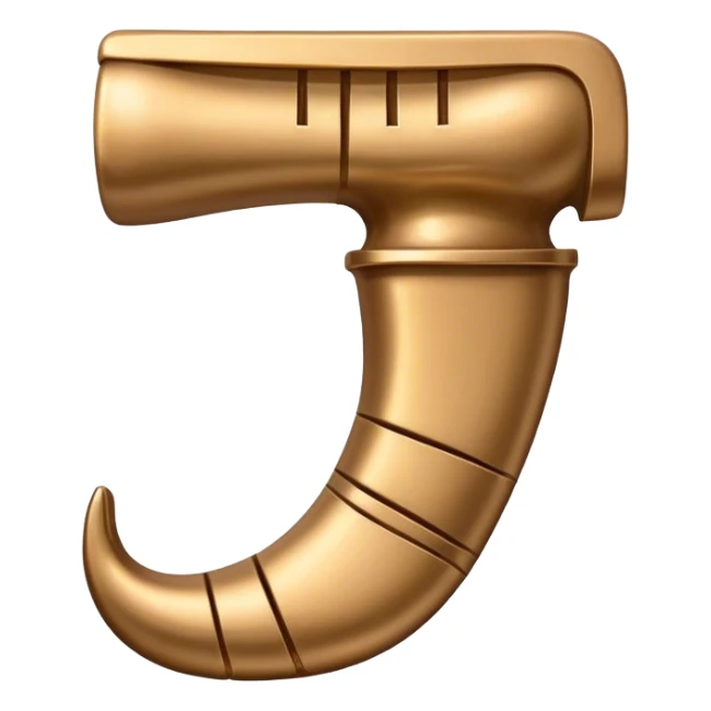 Egyptian non positional number system representing 10 in modern emoji form. Heel Bone sticker