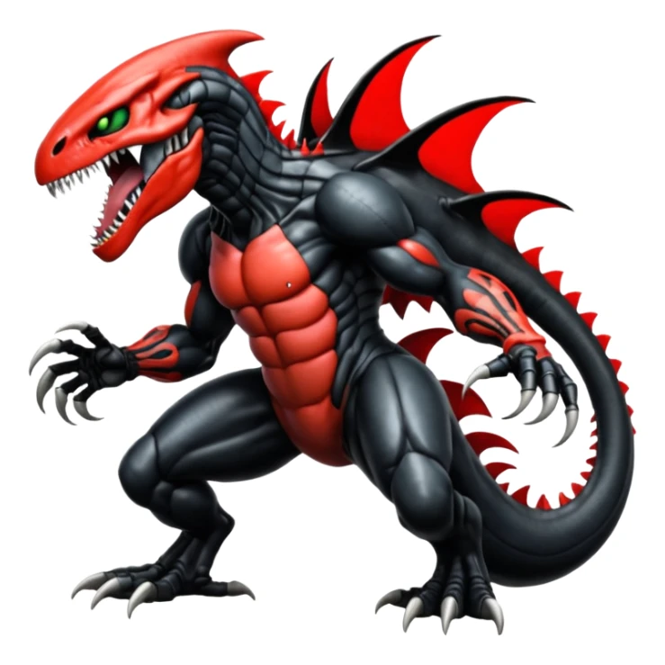 Venom-Groudon-Xenomorph-Darkrai-fusion, full body sticker