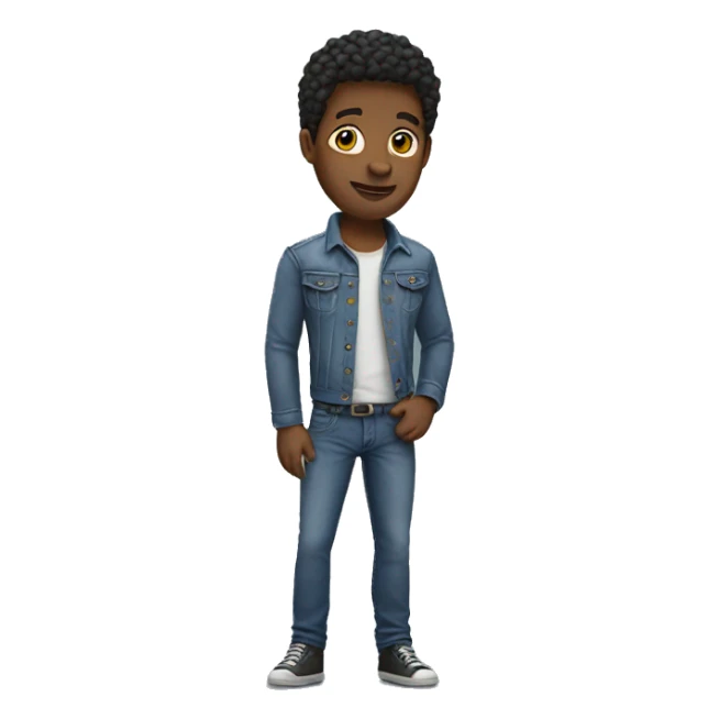 An adult in jeans sticker