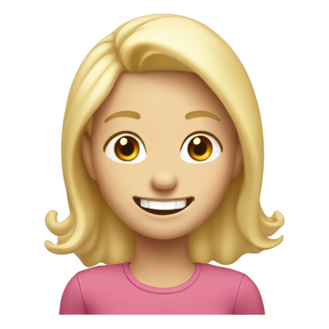 Crooked tooth blonde girl sticker