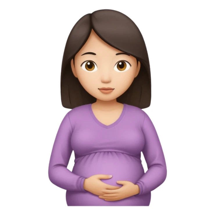 Newly pregnant Asian girl  sticker