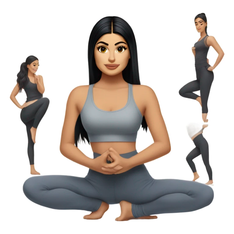 Kylie Jenner squatting  in yoga pants sticker