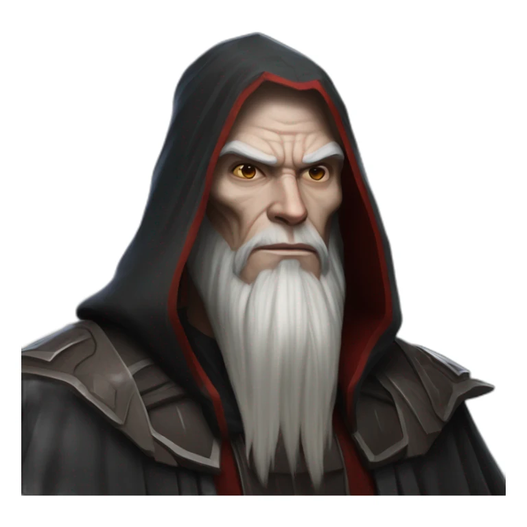 hyperrealist sith jedi in world of warcraft sticker