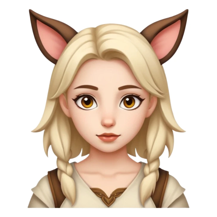 therian girl with animal ears and features sticker