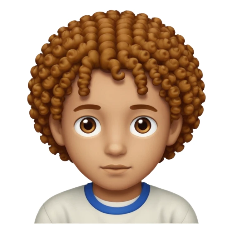 Curly, dominican boy, Phototype III sticker