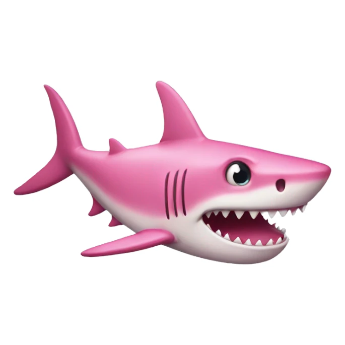 pink shark sticker