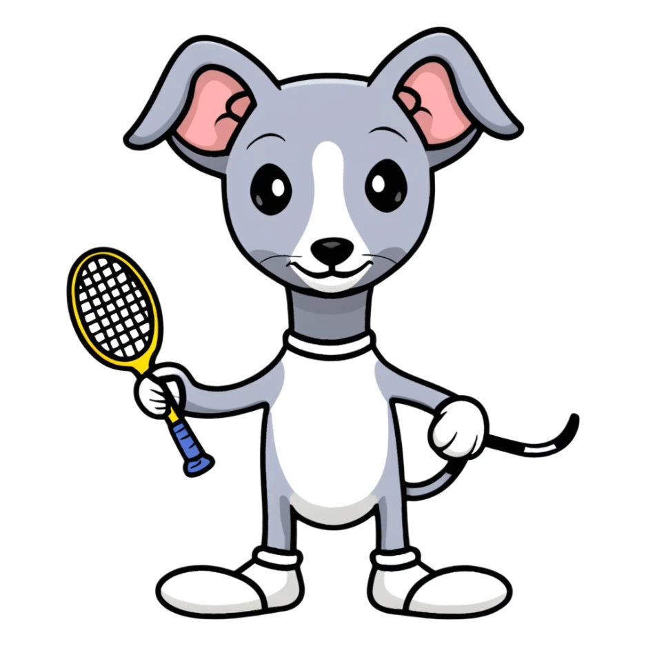 Italian greyhound tennis  sticker