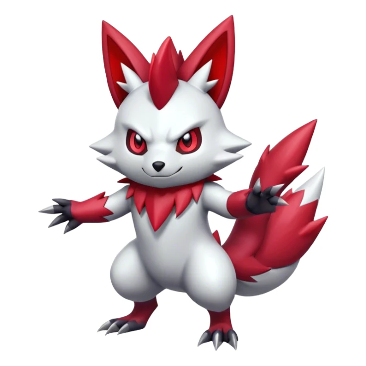Epic Shiny Cool Cute Kawaii Zangoose-Zoroark-Pokemon Full Body sticker