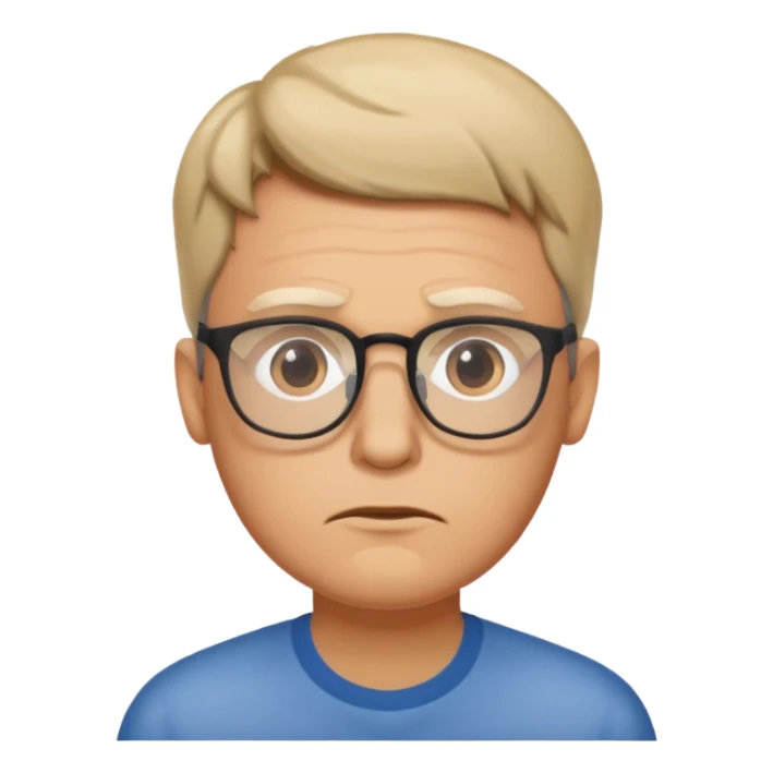 A man with glasses saying “ Are you mentally okay “! sticker