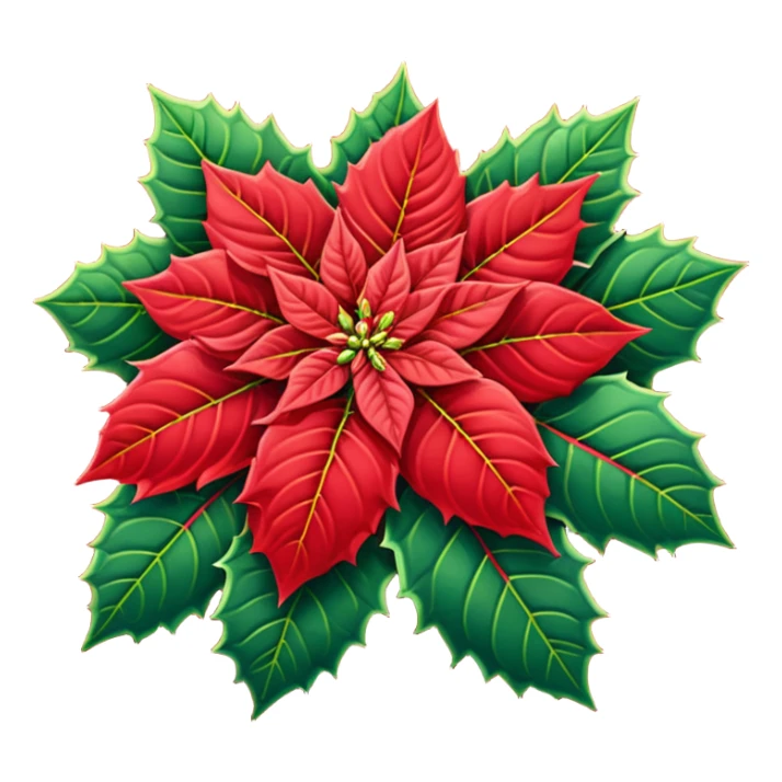 christmas   Poinsettia icon sticker