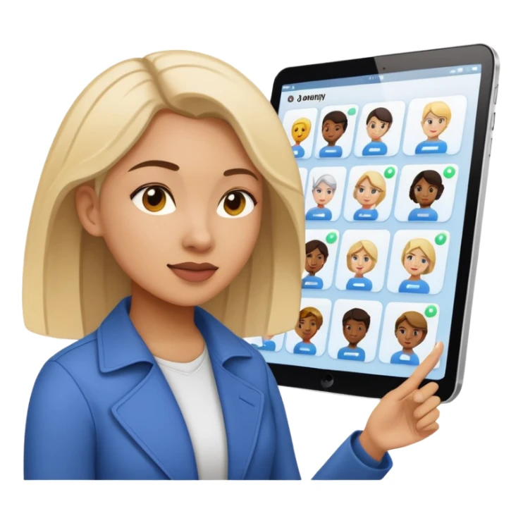 woman UX designer collaborating with team on user journey map sticker