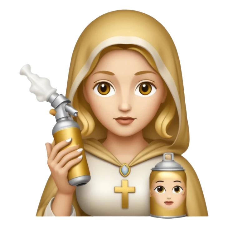 emoji della madonna con una bomboletta spray
 sticker
