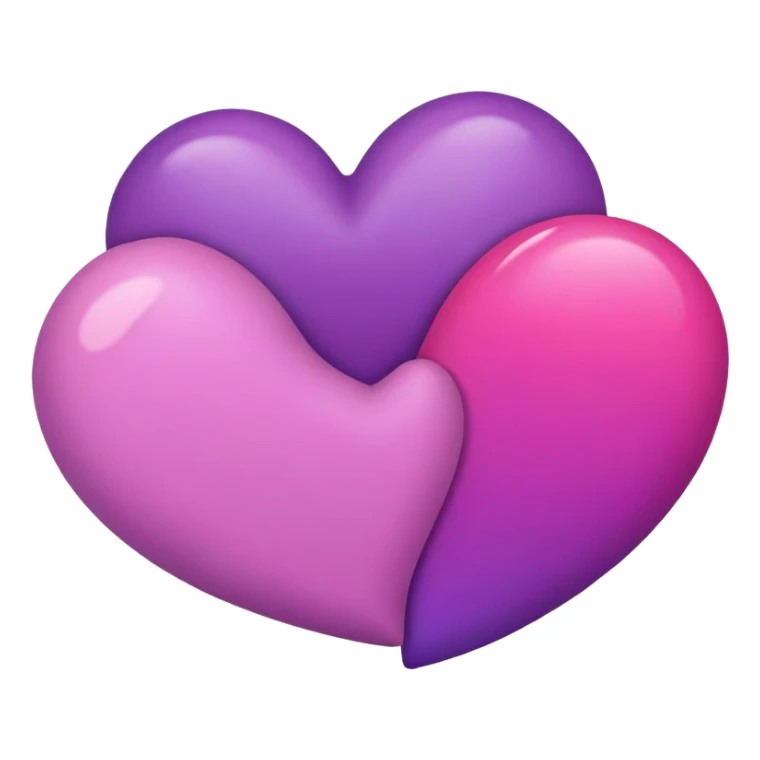 Coeur mauve et rose sticker