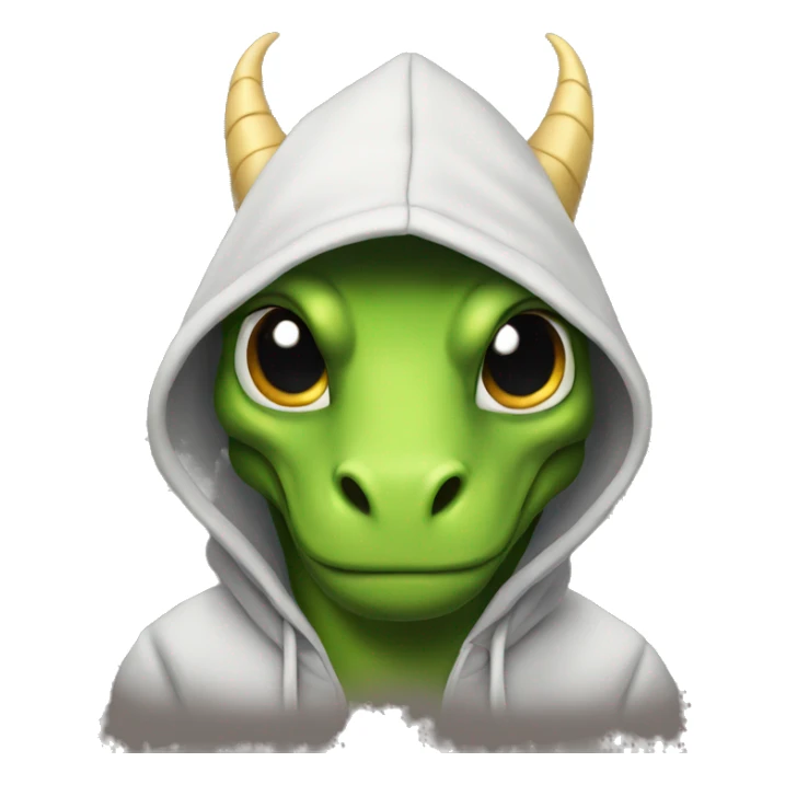 A dragon wearing a hoodie sticker