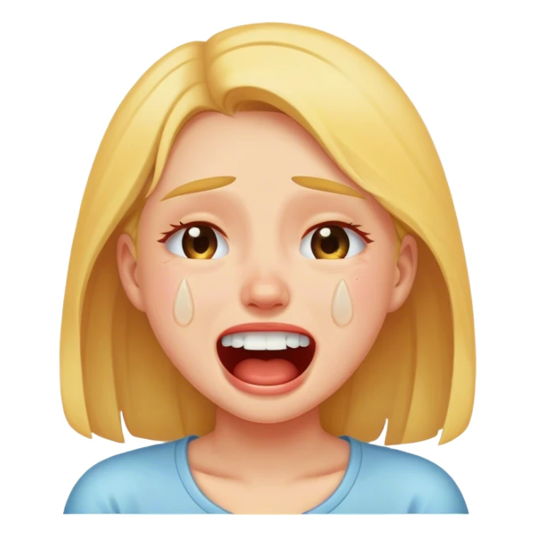 Creami una ragazza che piange, ma che ride sticker