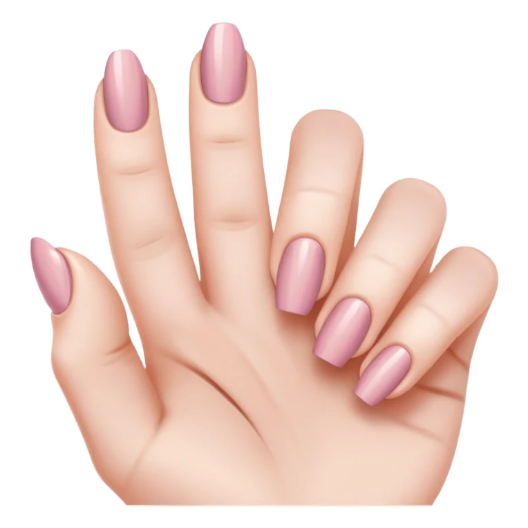 pinky nude cat eye nails on fingers  sticker
