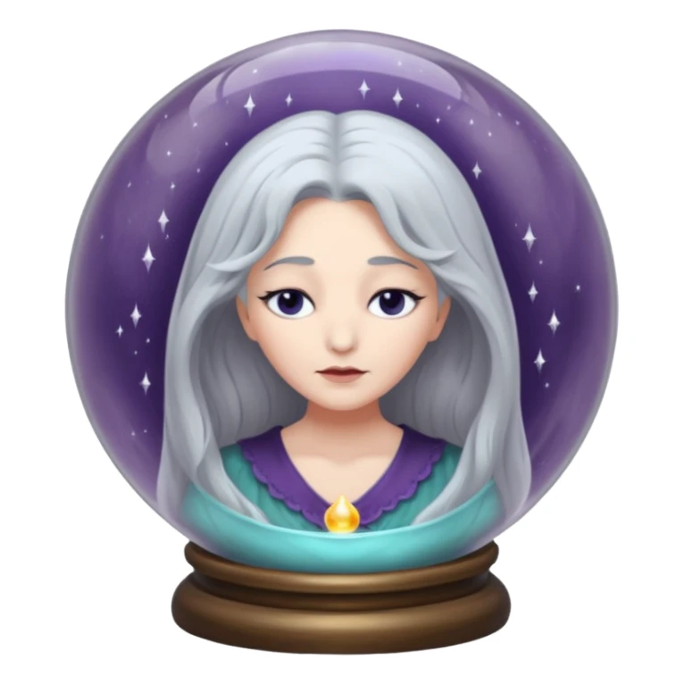 Madam Leota in crystal ball sticker