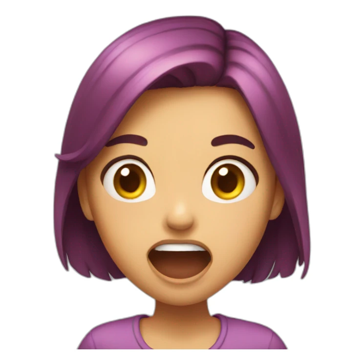 Girl mouth open sticker