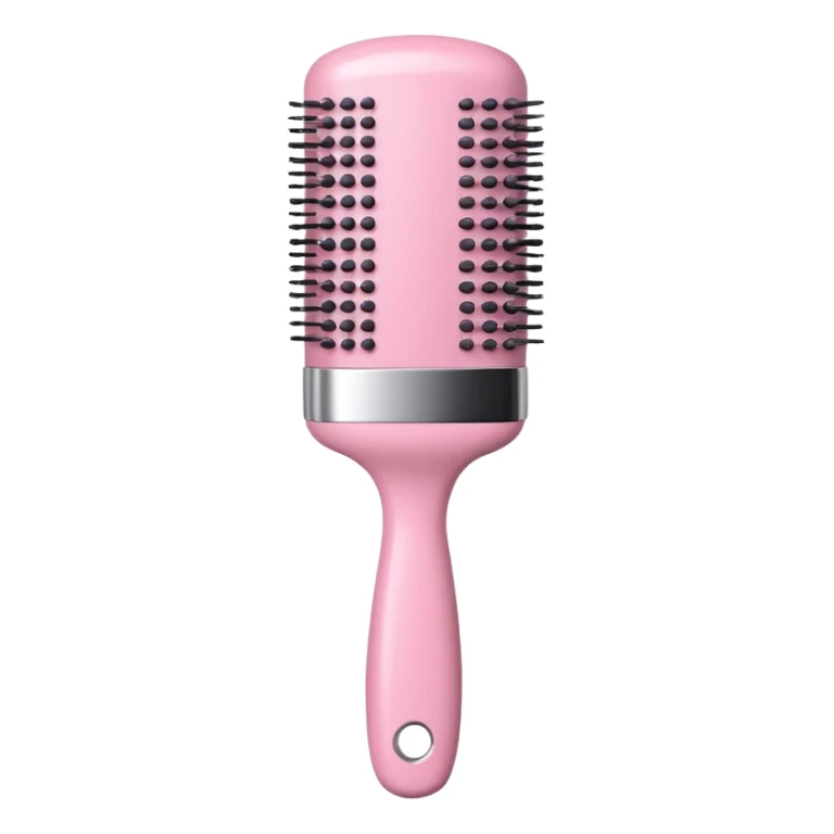 light pink cylindrical hair brush sticker