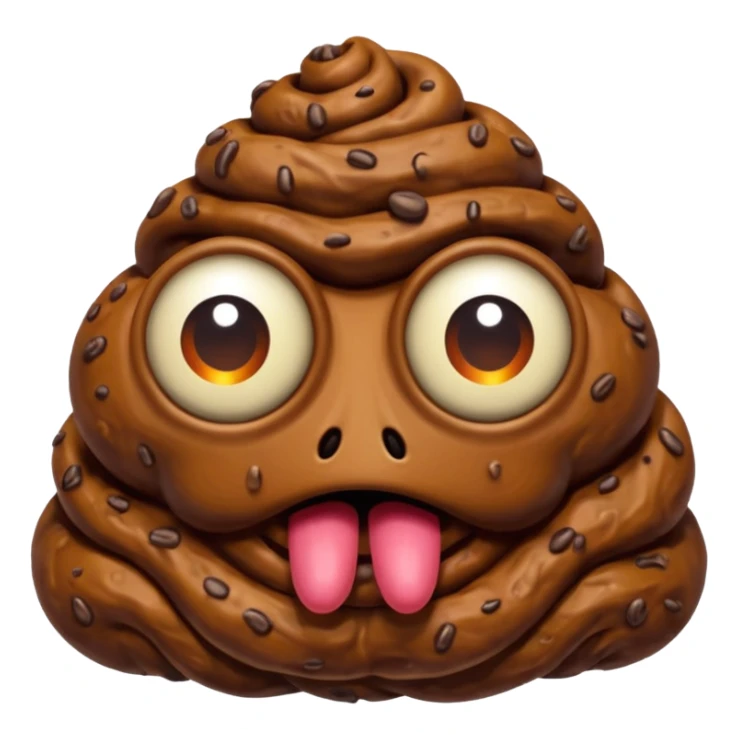 D&D beholder made out of poop sticker