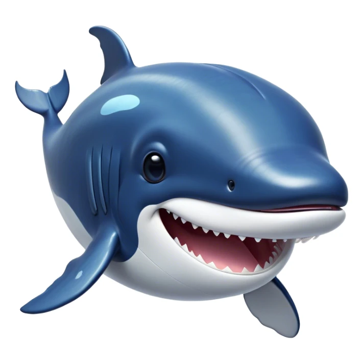 Cinematic Comical Humpback Whale Portrait Emoji, Head tilted dramatically with an exaggeratedly shocked expression, featuring a massive yet graceful body with wide, comically expressive eyes full of playful disbelief and animated pectoral fins, Simplified yet hilariously expressive features, highly detailed, glowing with a slightly sassy oceanic glow, high shine, dramatic yet playful, stylized with an air of cheeky marine mischief, soft glowing outline, capturing the essence of a meme-worthy humpback whale that looks ready to make waves with its hilariously dramatic antics! sticker