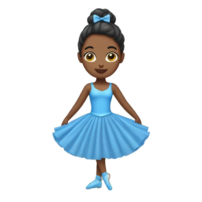 A ballerina with blue skirt sticker