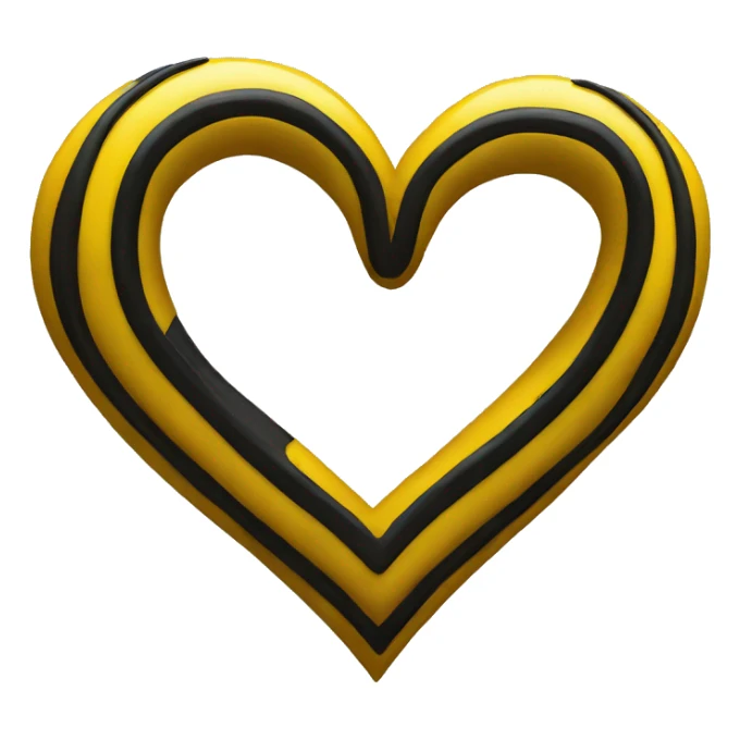 heart-deep-yellow-and-black-color sticker