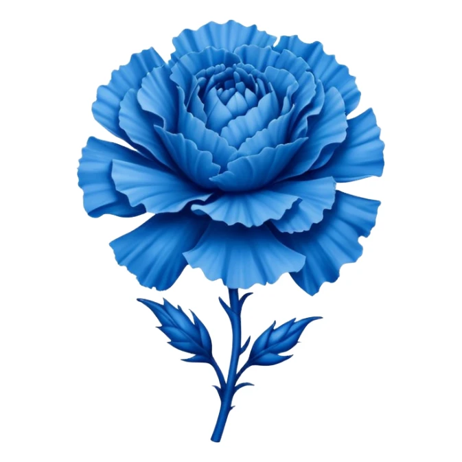 a tattoo design featuring a life like blue carnation flower sticker