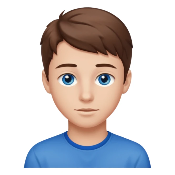 niño guapo adolescente de ojos azules sticker