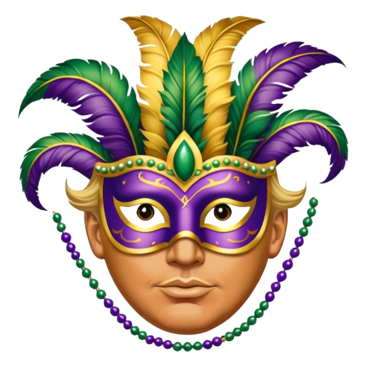 Donald trump at Mardi Gras  sticker