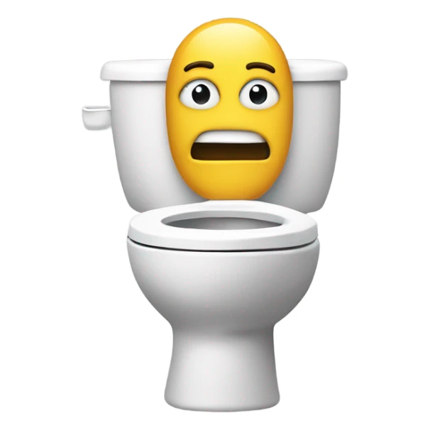 À skibidi toilet with a head on it sticker