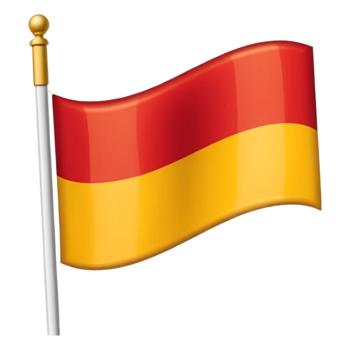 Red, white, and golden yellow vertically sequenced tricolour flag inspired by the flag of Italy sticker