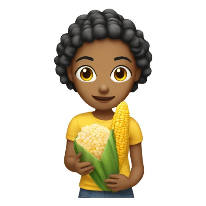 Girl holding elote sticker
