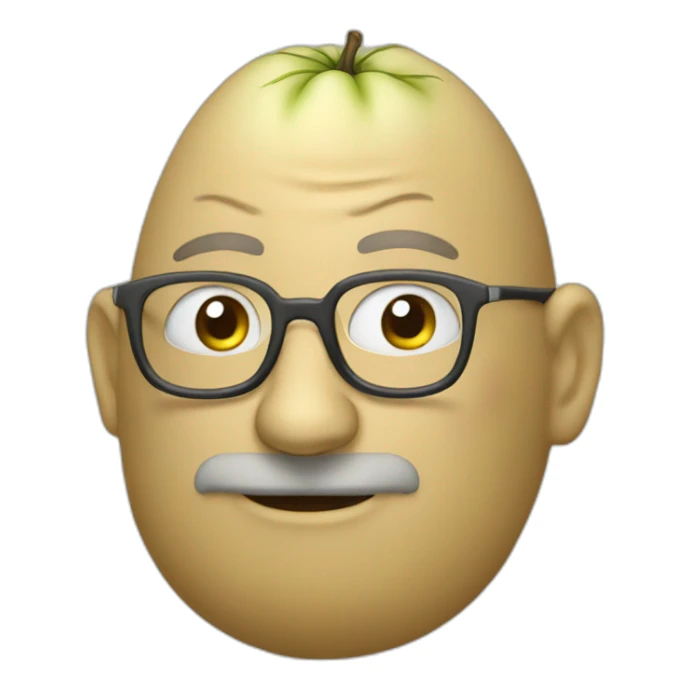 potato green steve jobs sticker
