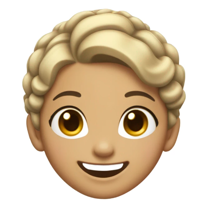 Lightskin girl with bun laughing sticker