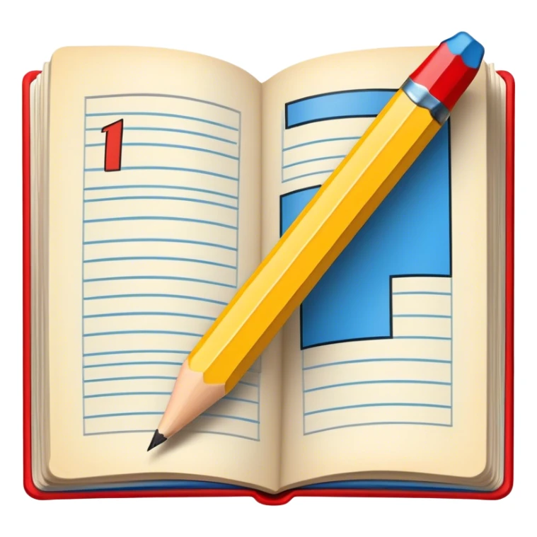 Create a vibrant emoji representing comic books and graphic novels as an art form. The design should feature a large, open comic book with vintage comic panels on the pages. Include a pencil (without a hand) gently writing text or sketching on the pages. The comic panels should have bold lines and retro-style artwork with classic comic book visuals. Use bright, energetic colors like red, yellow, and blue to evoke excitement and creativity. The overall design should feel dynamic, vintage, and artistic. Make the background transparent. sticker