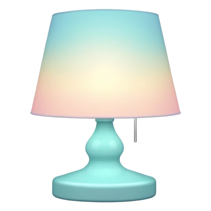 Colorful whitish bright light Pastel lamp sticker