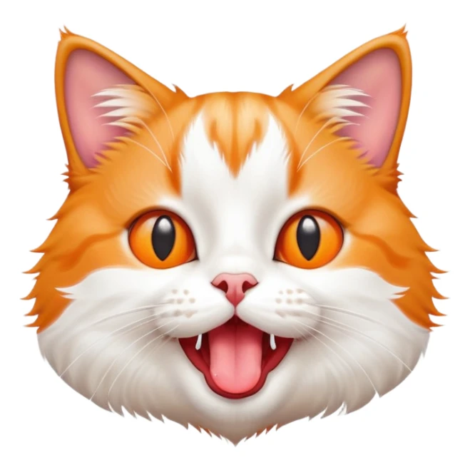 cat sticking out tongue  sticker