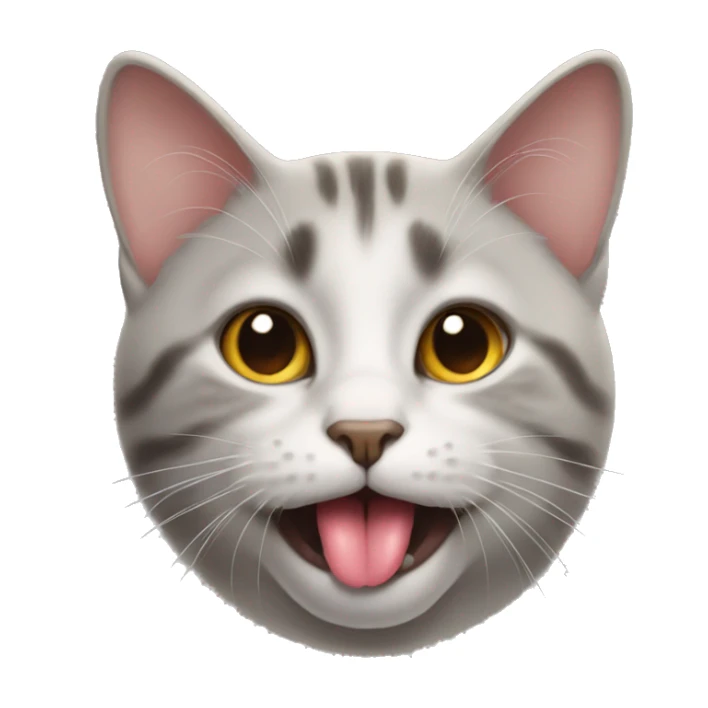 cat with tongue out sticker