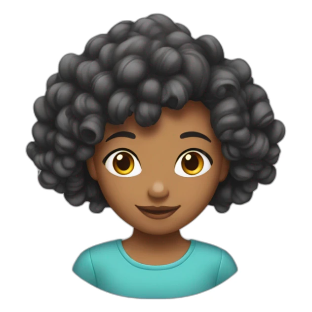 Menina de cabelo liso sticker