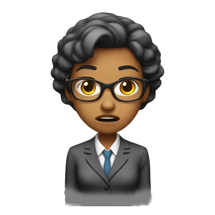 angry teacher girl sticker