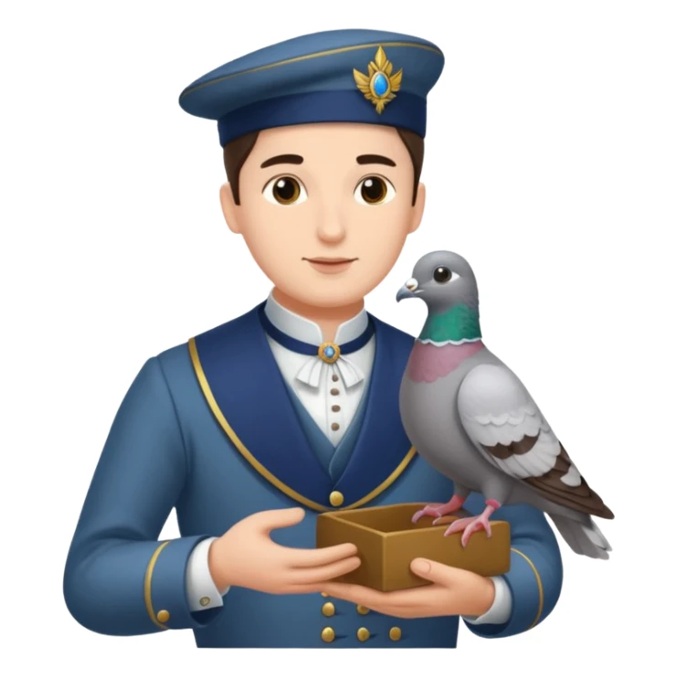 Lord sending another lord a carrier pigeon sticker