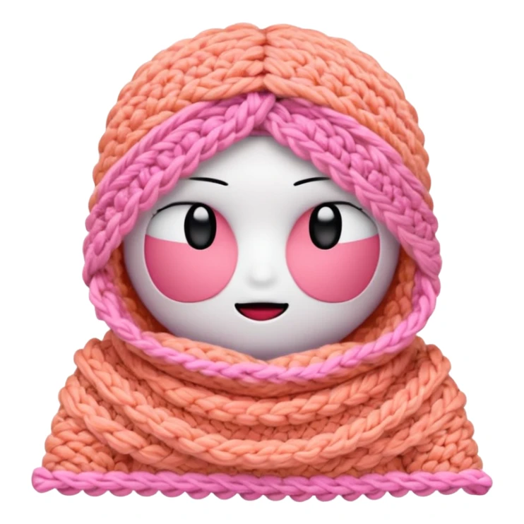 crochet single stitch (it has a color like a peach-pinky sunset) no faces  sticker