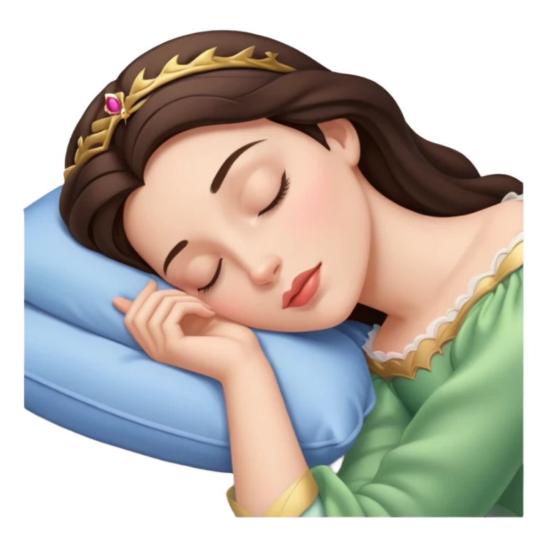 Brunette sleeping beauty sticker