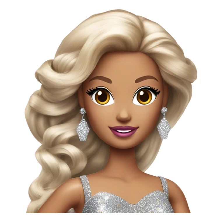 Barbie glitter girl sticker